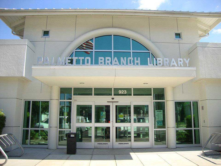 Palmetto Branch Library in Southwest Florida with window tints performed by Suntamers Window Tinting