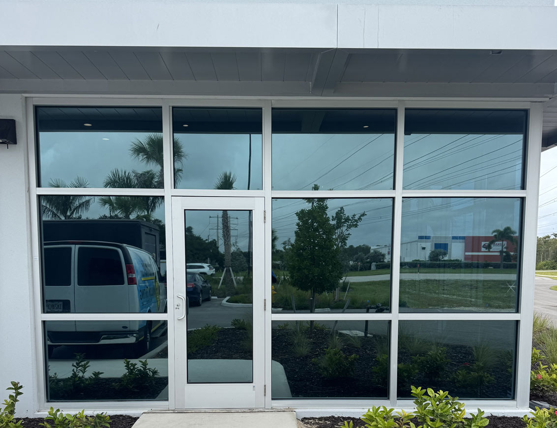After: Commercial Heat Control and Privacy Window - Professional Suntamers Window Tint Installation